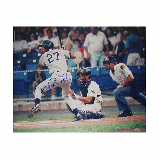 Derek Jeter New York Yankees 16x20 At Bat Minor League #27 Atographeed Photograph