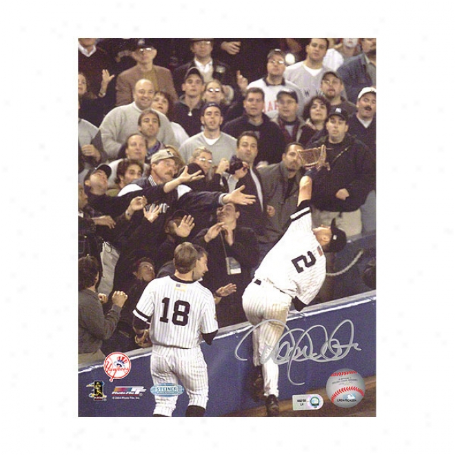 Derek Jeter New York Yankees 16x20 Falling Into The Stands Autographed Photograph