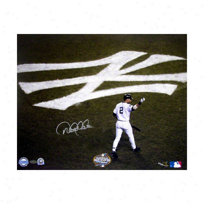 Derek Jeter New York Yankees 8x10 2003 World Series On Deck Autographed Photograph
