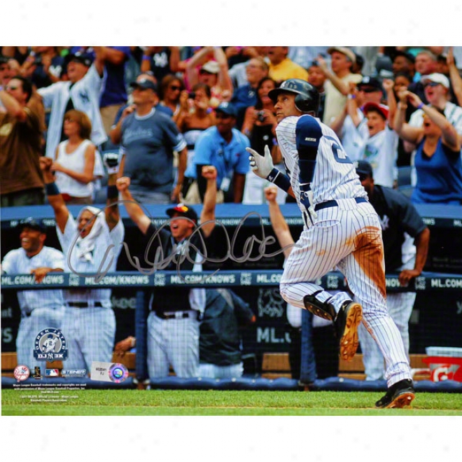 Derek Jeter New York Yankees 8x10 3000th Hit Running Autographed Photograph