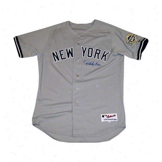 Derek Jeter New York Yankees Autographed Authentic Road Jersey With Inaugural Year Patch Jersey