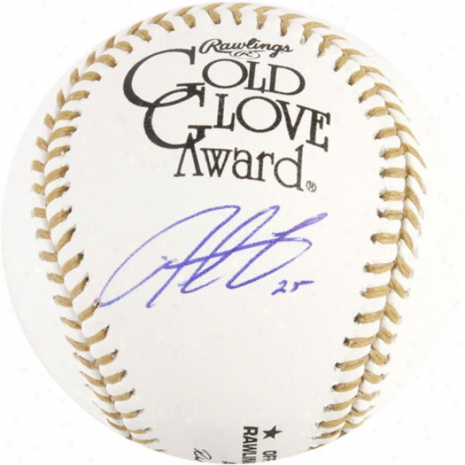 Derrek Lee Chicago Cubs Autographed Gold Glove Baseball