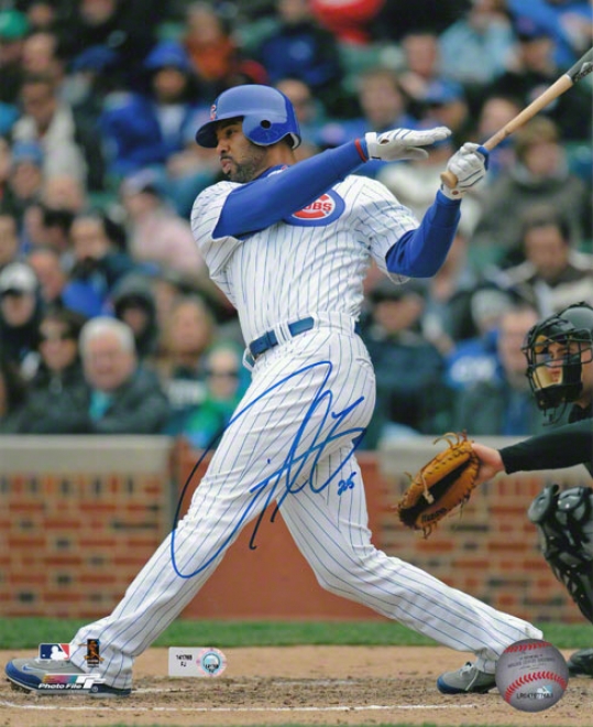 Derrek Leeward Chicago Cubs - Batting - Autographed 8x10 Photograph