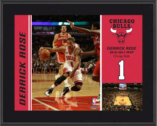 Derrick Rose 2010-11 Nba Mvp Chicago Bulls Sublimated 10x13 Poaque