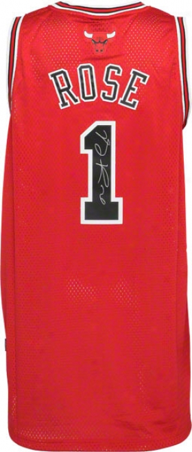 Derrick Rose Autographed Jersey  Details: Chicago Bulls, Reebok Swingman