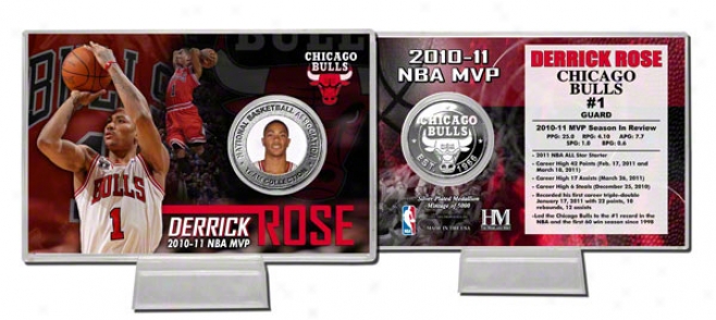 Drerick Rose Chicago Bulls: Nba Mvp Silver Coin Card