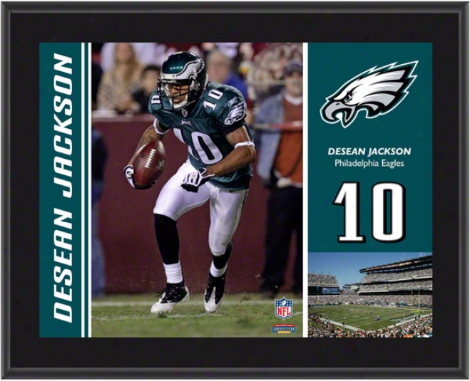 Desean Jackson Plaque  Details: Philadelphia Eagles, Sublimated, 10x13, Nfl Plaque