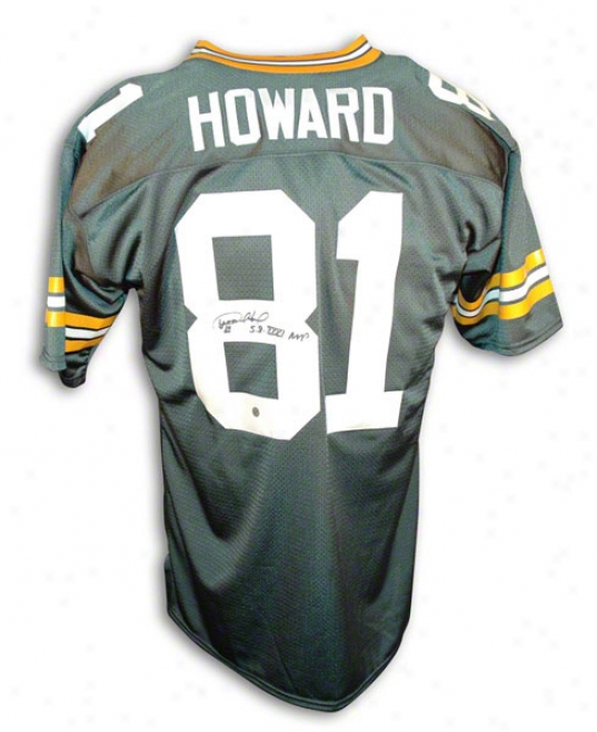 Desmond Howard Autographed Green Bay Packers Green Throwback Jersey Inscribed &quotsb Xxxi Mvpq&uot