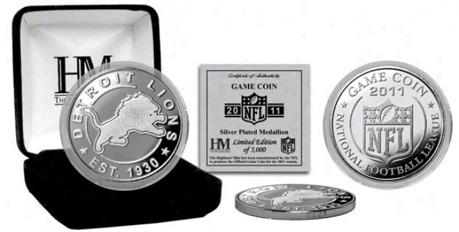 Detriot Lions Silver Game Coin