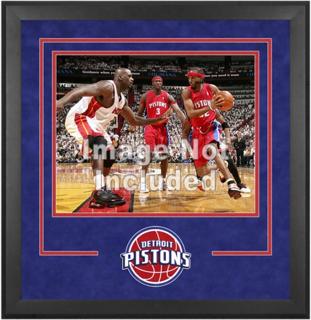 Detroit Pistons 16x20 Horizontal Setup Frame With Team Logo