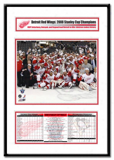 Detroit Red Wings - 2008 Stanley Cup Champs Team Celebration - Champions Frame