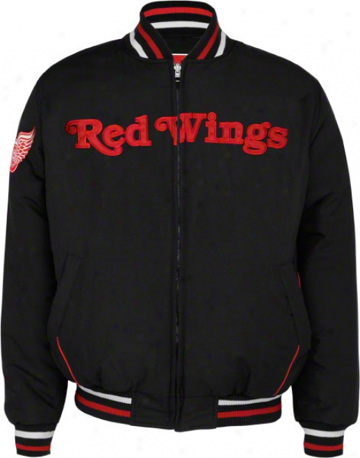 Detroit Red Wings Full-zpi Reversible Microfiber Varsity Jacket