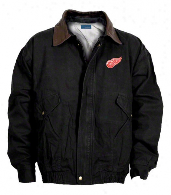 eDtroit Red Wings Jacket: Black Reebok Navigator Jacket