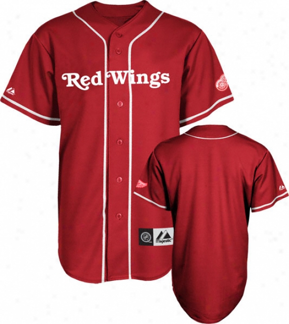 Dstroit Red Wings Jersey: Red Nhl Replica Baseball Jersey