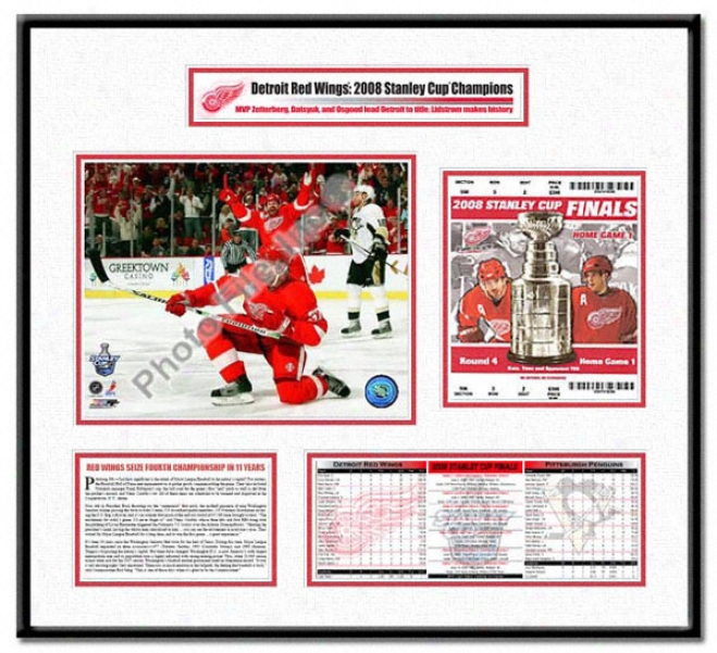 Detroit Red Wings -mikael Sameulsson Gmae 1 Goal Celebration - 2008 Stanley Cup Champions Ticket Skeleton