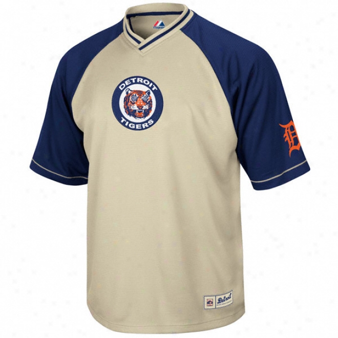 Detroit Tigers Cooperstown Full Force V-neck Jersey