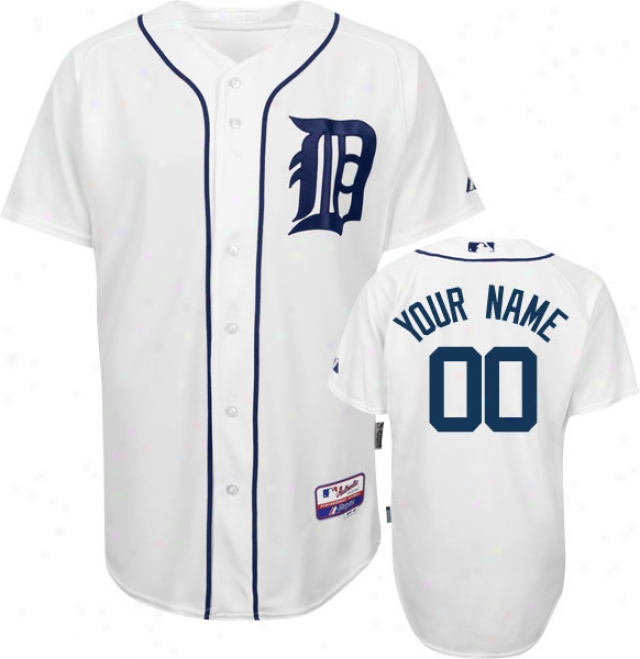 Detroit Tigers - Personalized Through  Your Name - Authentic Cool Base␞ Home Happy On-field Jersey