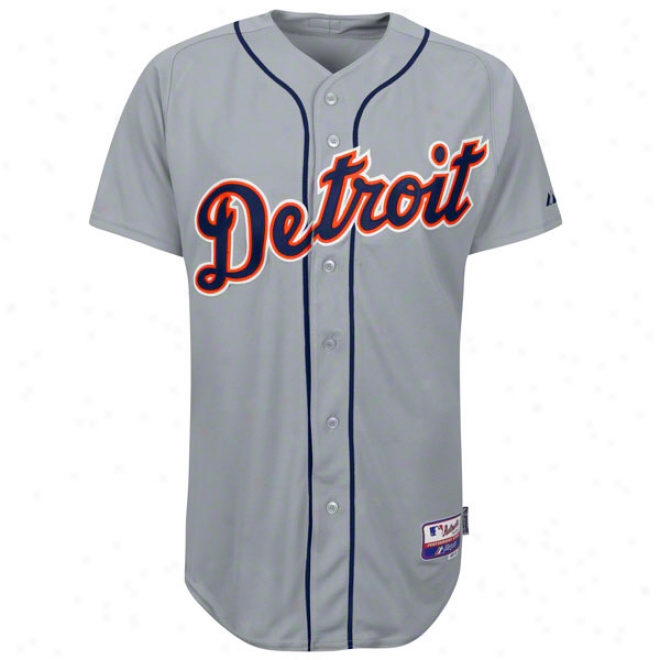 Detroit Tigers Road Grey Authentic Cool Base␞ On-field Mlb Jersey
