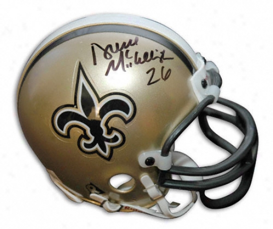 Deuce Mcallister New Orleans Saints Autographec Mini Helm