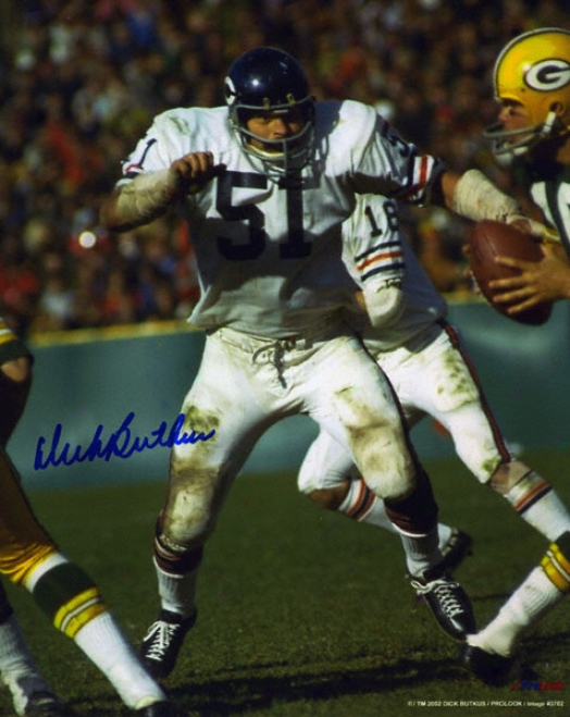 Dick Butkus Chicago Bears 8x10 Autograpyed Photograph