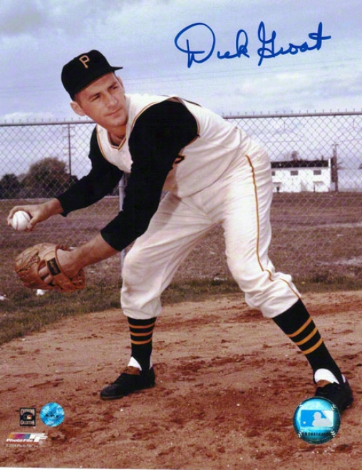 Dick Groat Pittsburgh Pirates Autographed 8x10 Photo Throwing