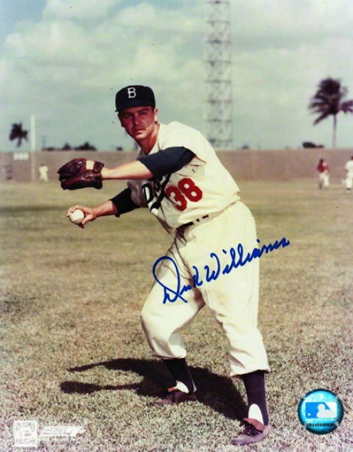 Dick Williams Brooklyn Dodgers Autographed 8x10 Photo