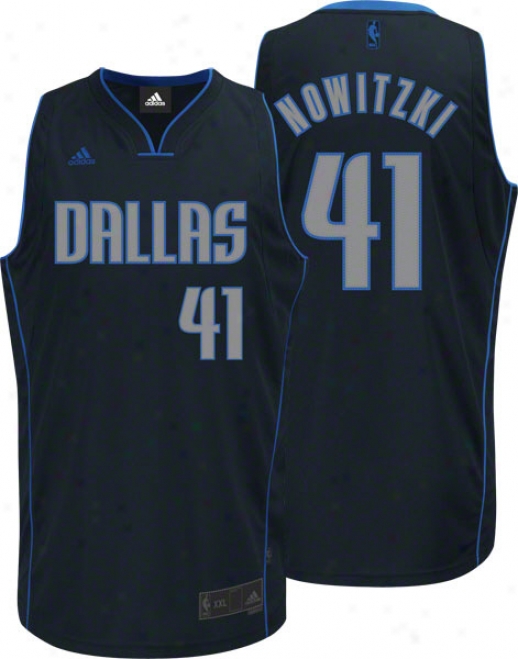 Dirk Niwitzki Adidas Graystone Dallas Mavericks Swingman Jersey