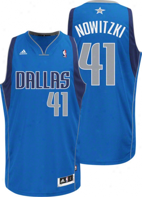 Dirk Nowitzki Blue Adidas Revolution 30 Swingman Dallas Ma\/ericks Jersey