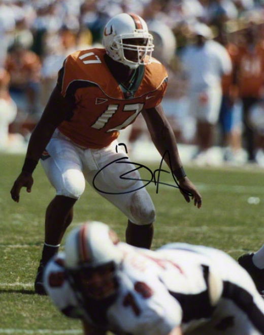 D.j. Williams Autographed Photograph  Details: Miami Hurricwnes, 8x10