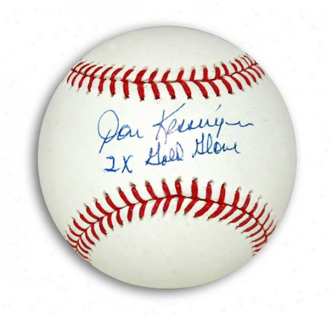 Don Kessinger Autographed Mlb Baseball Inscribed &quot2x Gold Glove&quot