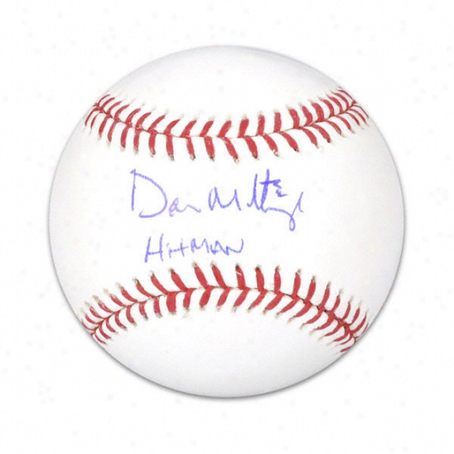 Put on Mattingly Autographed Baseball  Details: Hitman Inscription