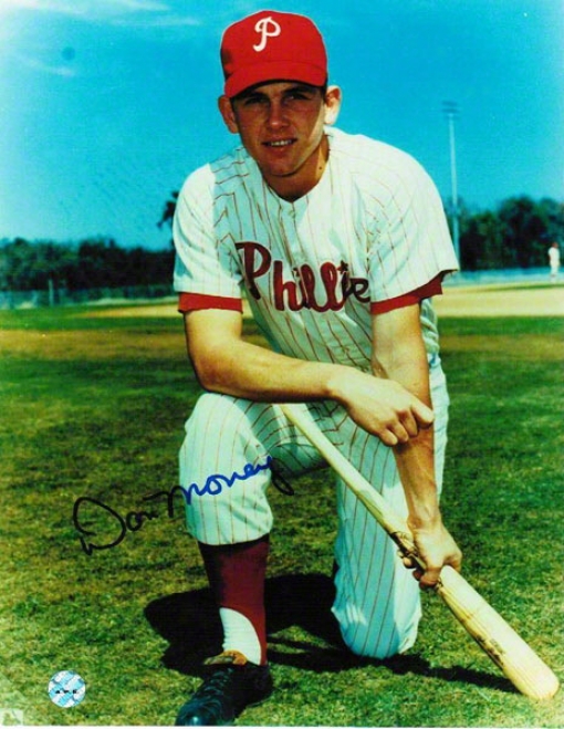 Don Money Autographed Philadelphia Phillies 8x10 Photo