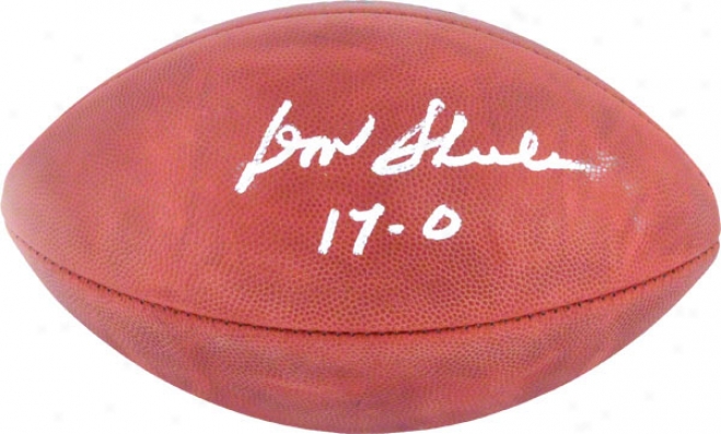 Don Shula Autographed Football  Details: Miami Dolphins, Pro Football, 17-0 Inscription