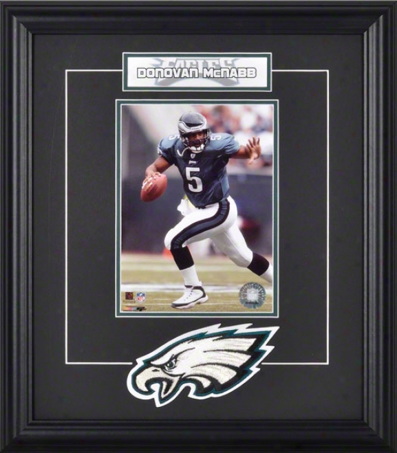 Donovan Mcnabb Framed 6x8 Photograph Wifh Tezm Logo & Plwte