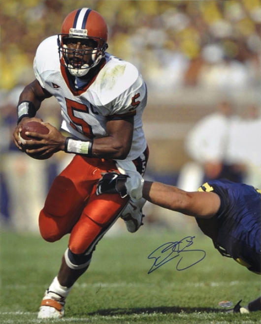 Dobovan Mcnabb Syracuse Orange Autogrzphed 16x20 Photo