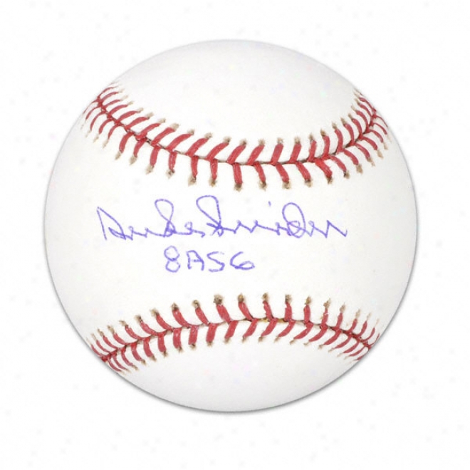 Duke Snider Autographed Baseball  Details: 8 Asg Inscripti0n