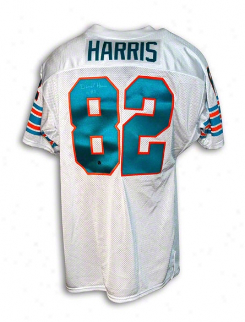 Duriel Harris Autographed Miami Dolphins Throwback Jersey