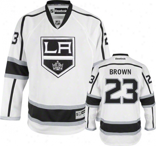 Dustin Brown Jersey: Reebok White #23 Los Angeles Kings Premier Jersey