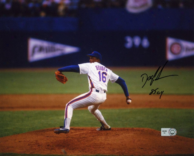 Dwight &quotdoc&quot Gooden New York Mets - Pitching - Autographed 8x10 Photograph With 85 Cy Inscription