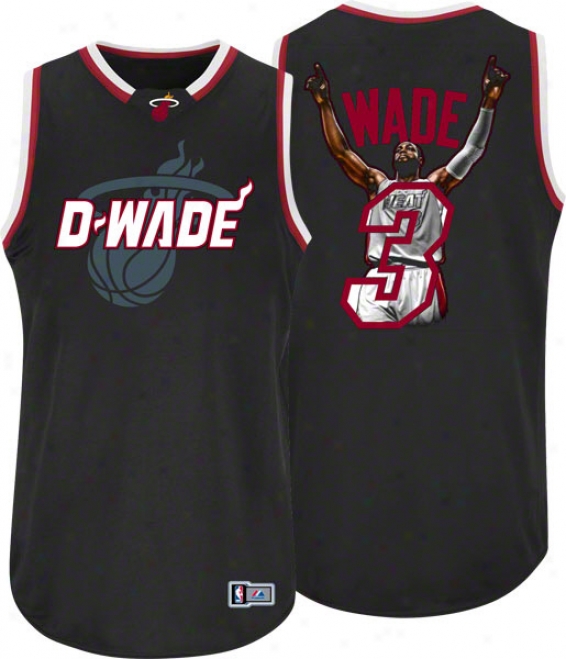 Dwyane Wade Miami Heat Majestic Notorious Jersey