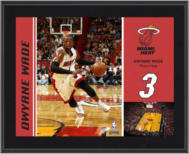 Dsyane Wqde Plaqud  Details: Miami Heat, Sublimated, 1x13, Nba Plaque