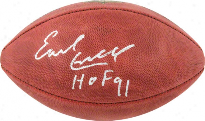 Earl Campbell Autographed Football  Details: Duke Football, Hof 91 Inscription