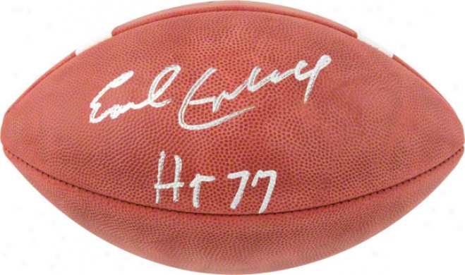 Earl Campbell Autographed Football  Details: Ncaa Football, Ht 77 Inscription