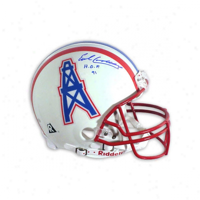 Earl Campbell Autographed Pro-line Helmet  Particulars: Houston Oilers, Riddell Pro Helmet, Hof 91 Inscription