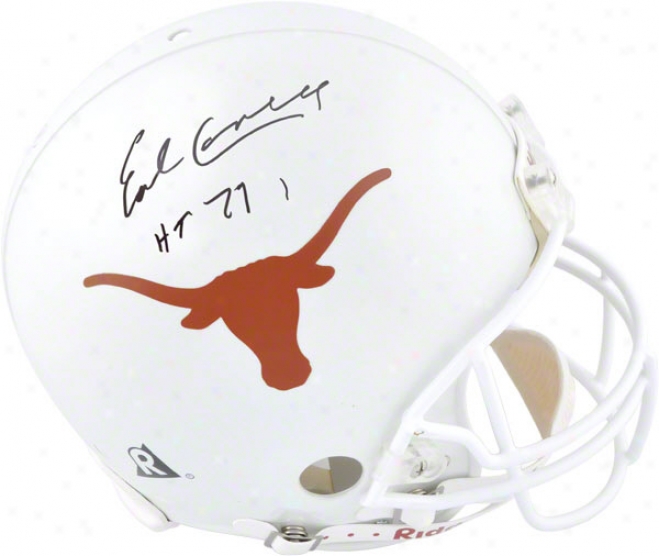 Earl Campbell Autographed Pro-line Helmet  Details: Texas Longhorns, Authentic Riddell Helm, Heisman Trophy 77 Inscription