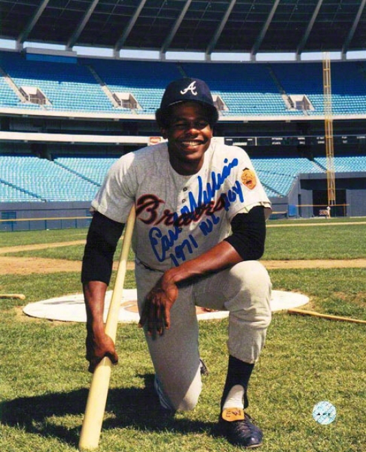 Earl Williams Autographed Atlanta Braves 8x10 Photo Inscribed &quot1971 No Roy&quot