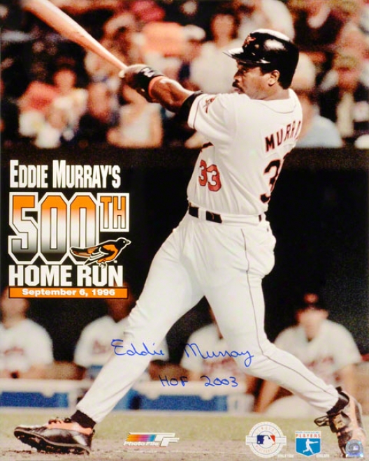 Eddie Murray Baltimore Orioles 500th Close Run 16x20 Autographed Photograph