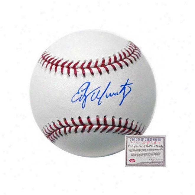 Edgar Martiez Autographed Mlb Baseball