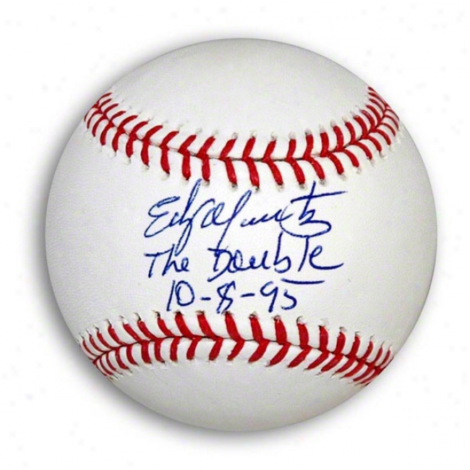 Edgar Martinez Autographed Oml Baseball Inscribed The Double 10895