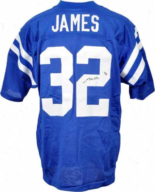 Edgerrin James Autographed Jersey  Details: Indianapolis Colts, Home